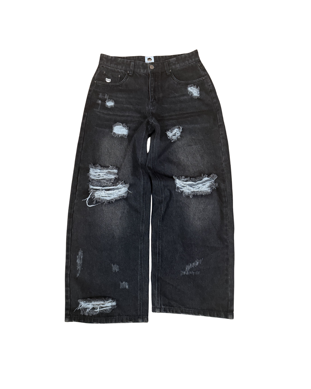 Charcoal Distressed Denim