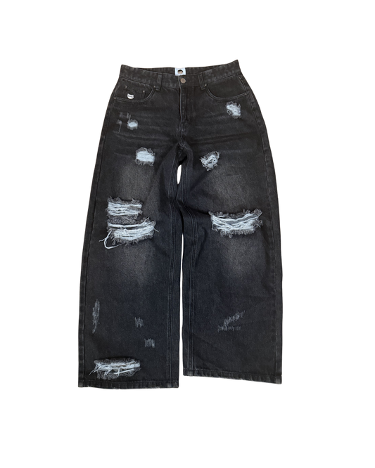 Charcoal Distressed Denim