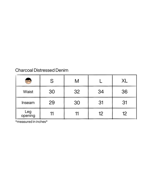 Charcoal Distressed Denim